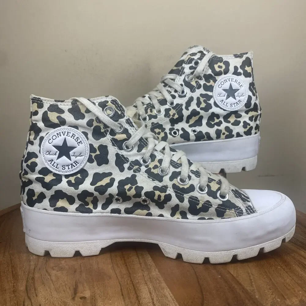 Converse Chuck Taylor All Star Lugged Leopard Womens Animal Print Size 9 Shoes